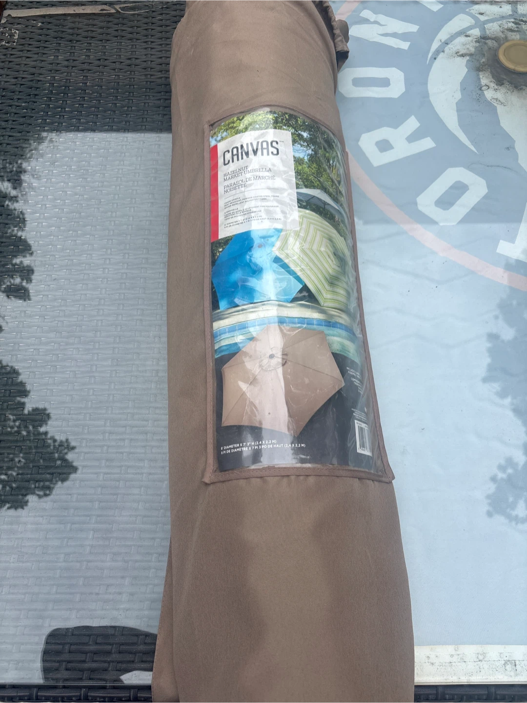 CANVAS Hazelnut Market Umbrella