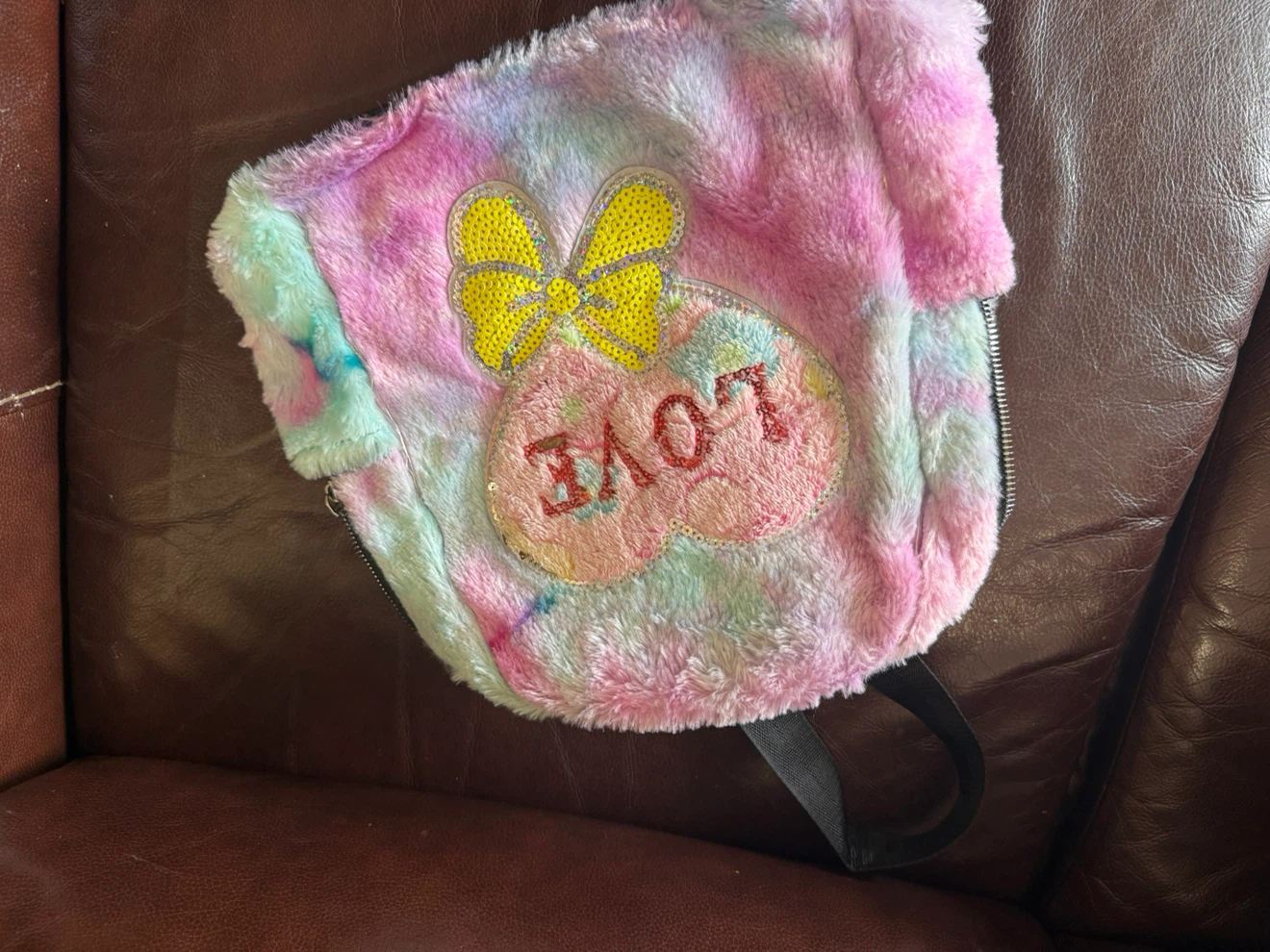 Kids Fuzzy Tie-Dye Backpack