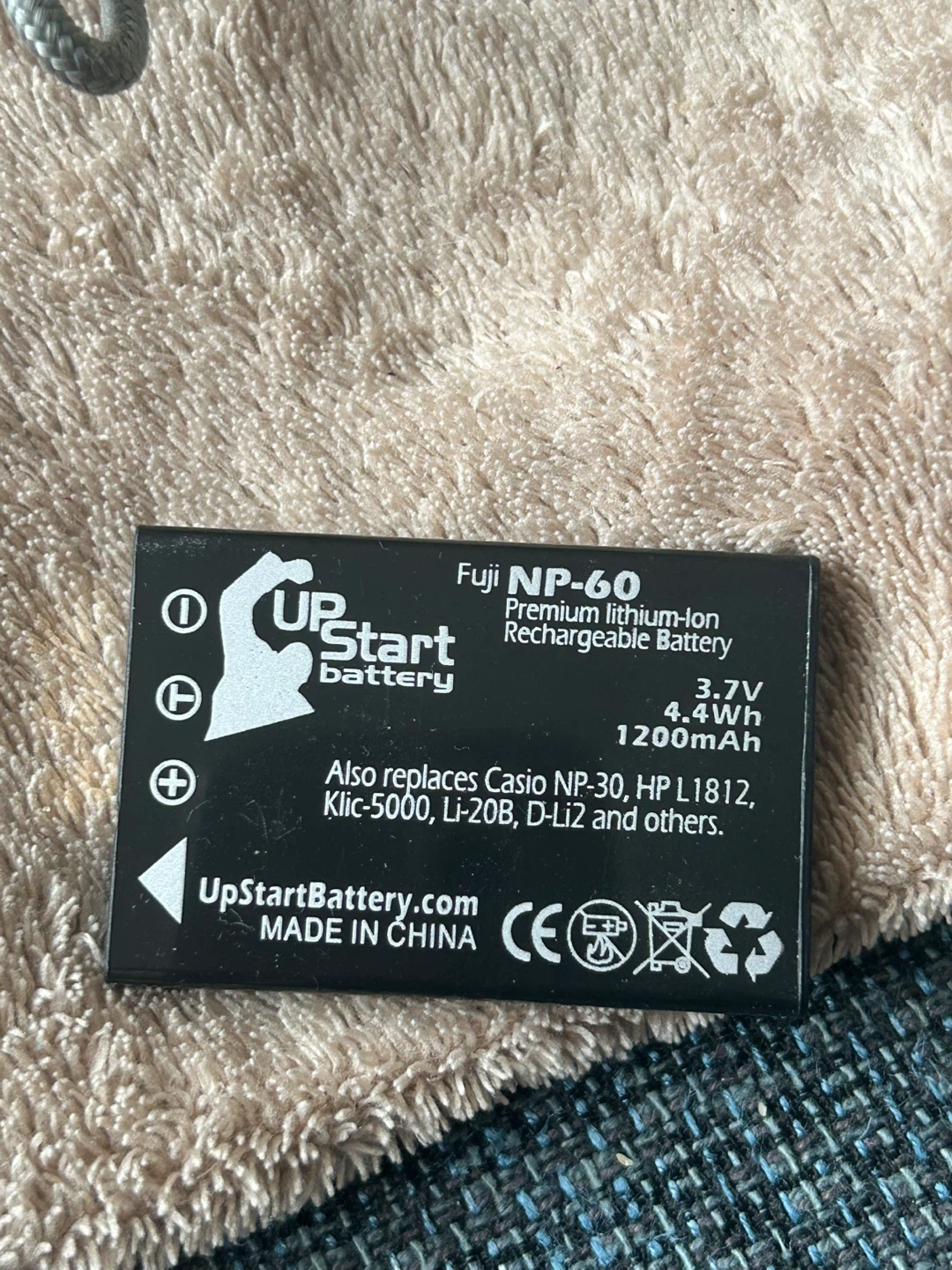 UpStart Battery Fuji NP-60 Rechargeable Lithium-Ion Battery