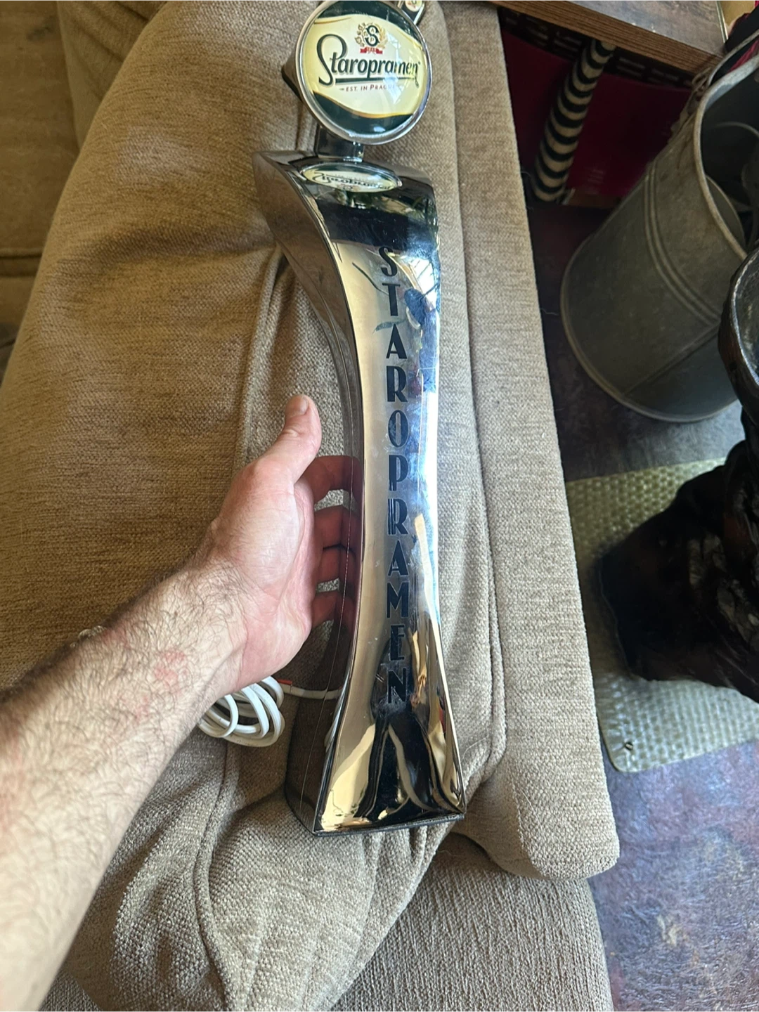 Authentic Staropramen Beer Tap Font Tower - Chrome - photo 2