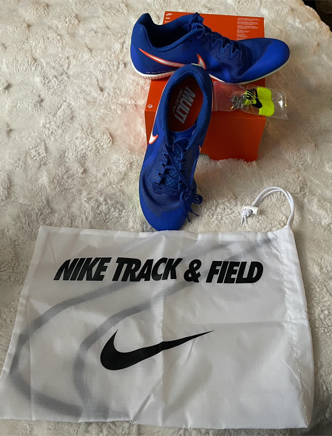 Nike Zoom Rival Multi Track Spikes Royal Blue White Orange - photo 2