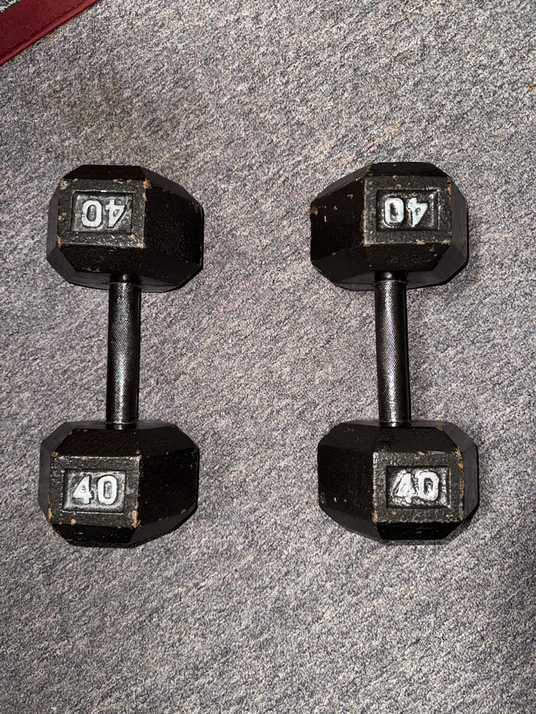 40 lb Iron Dumbbells