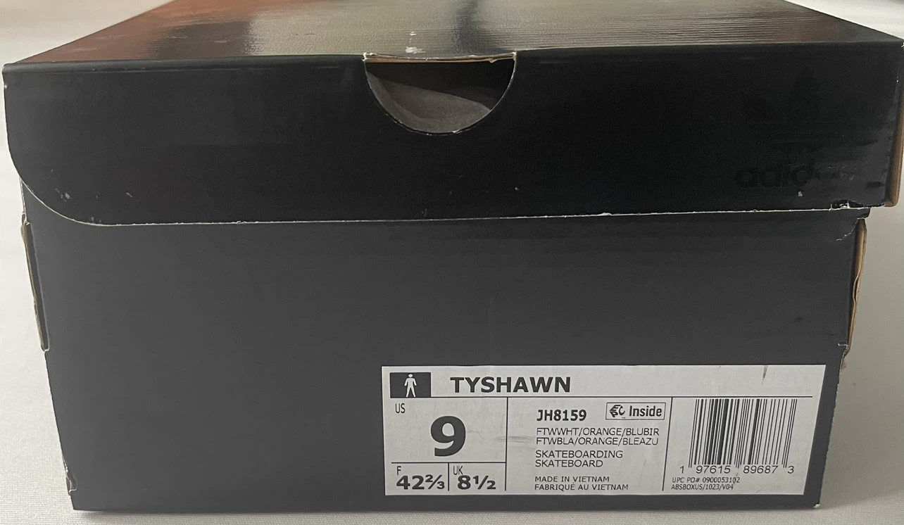 Adidas Tyshawn Skateboarding Shoes Size 9