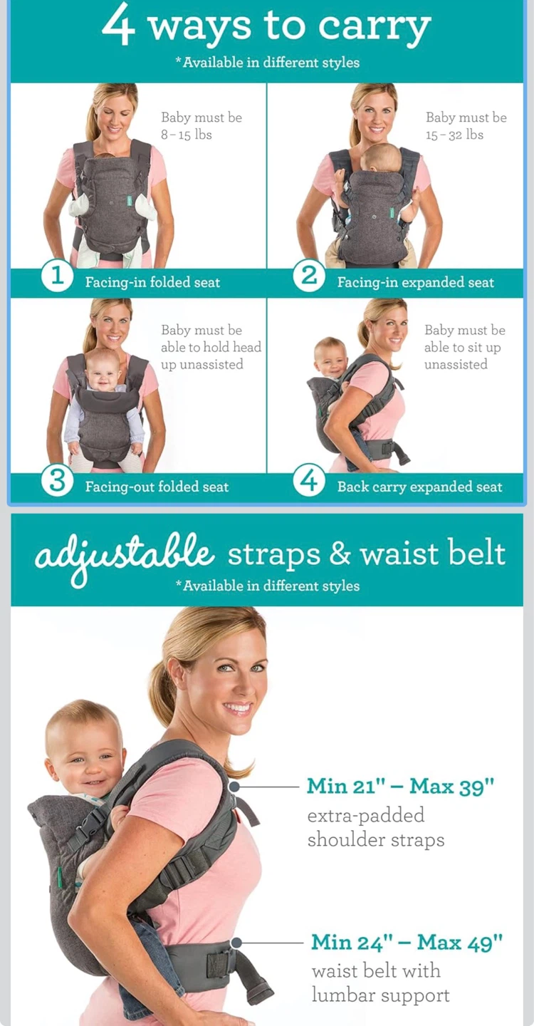 Infantino 4 Ways to Carry Baby Carrier - photo 2