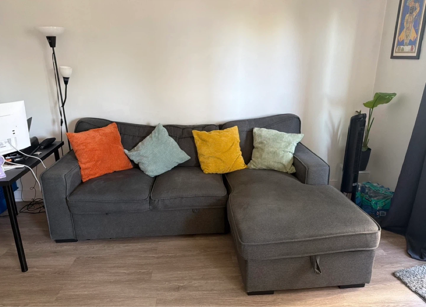 Dark Grey Sectional Sofa with Storage Structube - photo 3