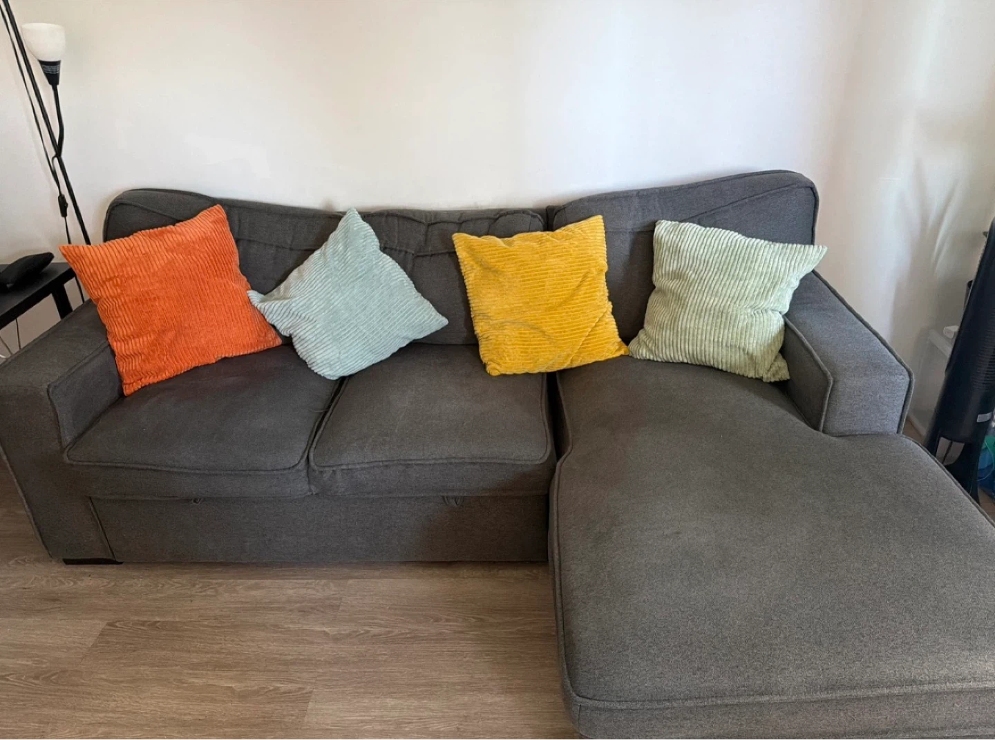 Dark Grey Sectional Sofa with Storage Structube