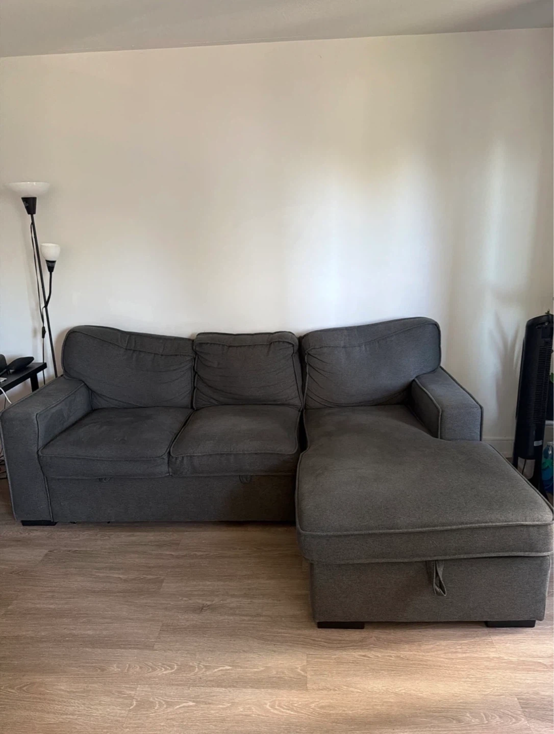 Dark Grey Sectional Sofa with Storage Structube - photo 2