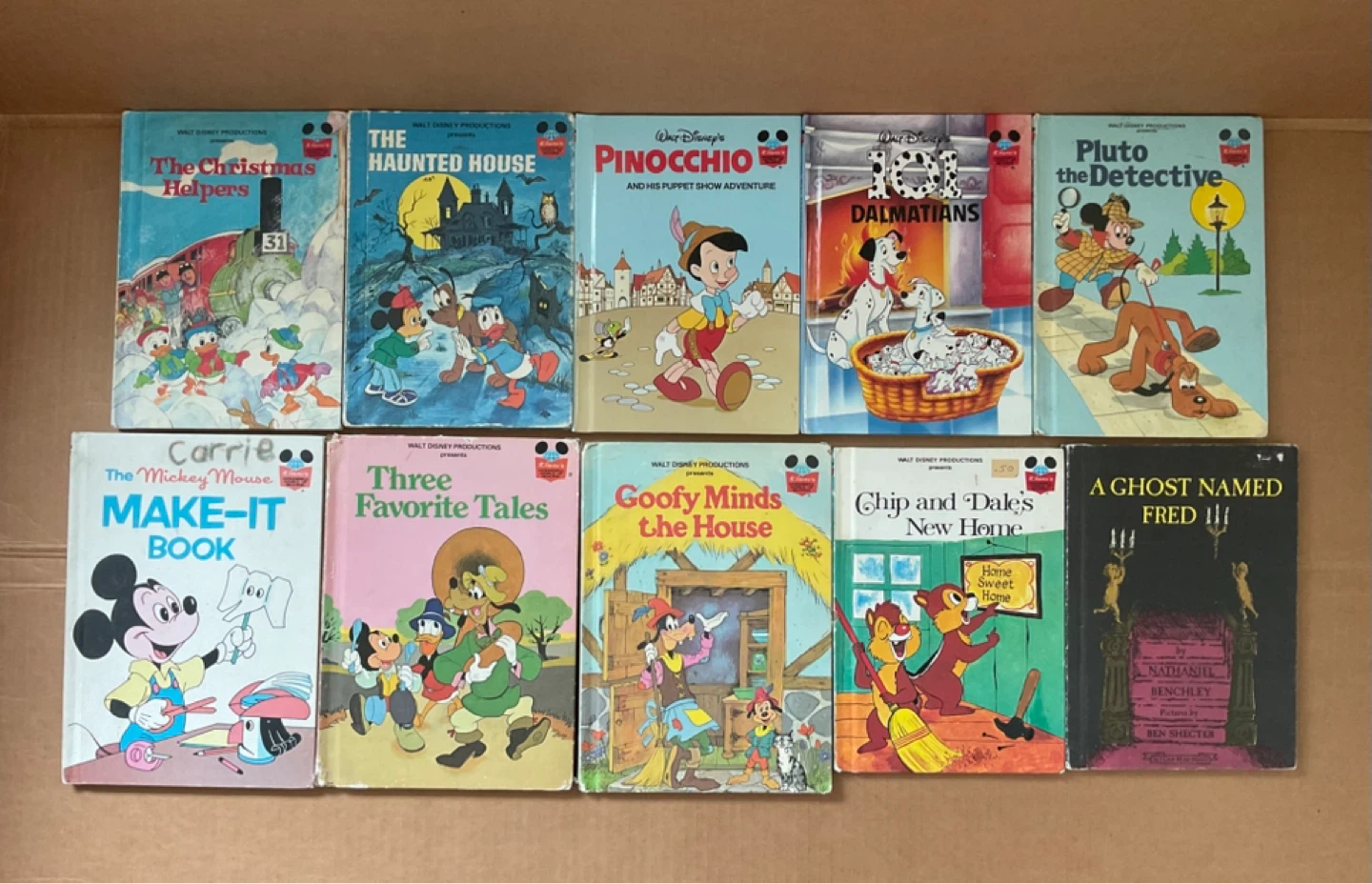 Lot of 10 Vintage Hardcover Books - Disney, etc.