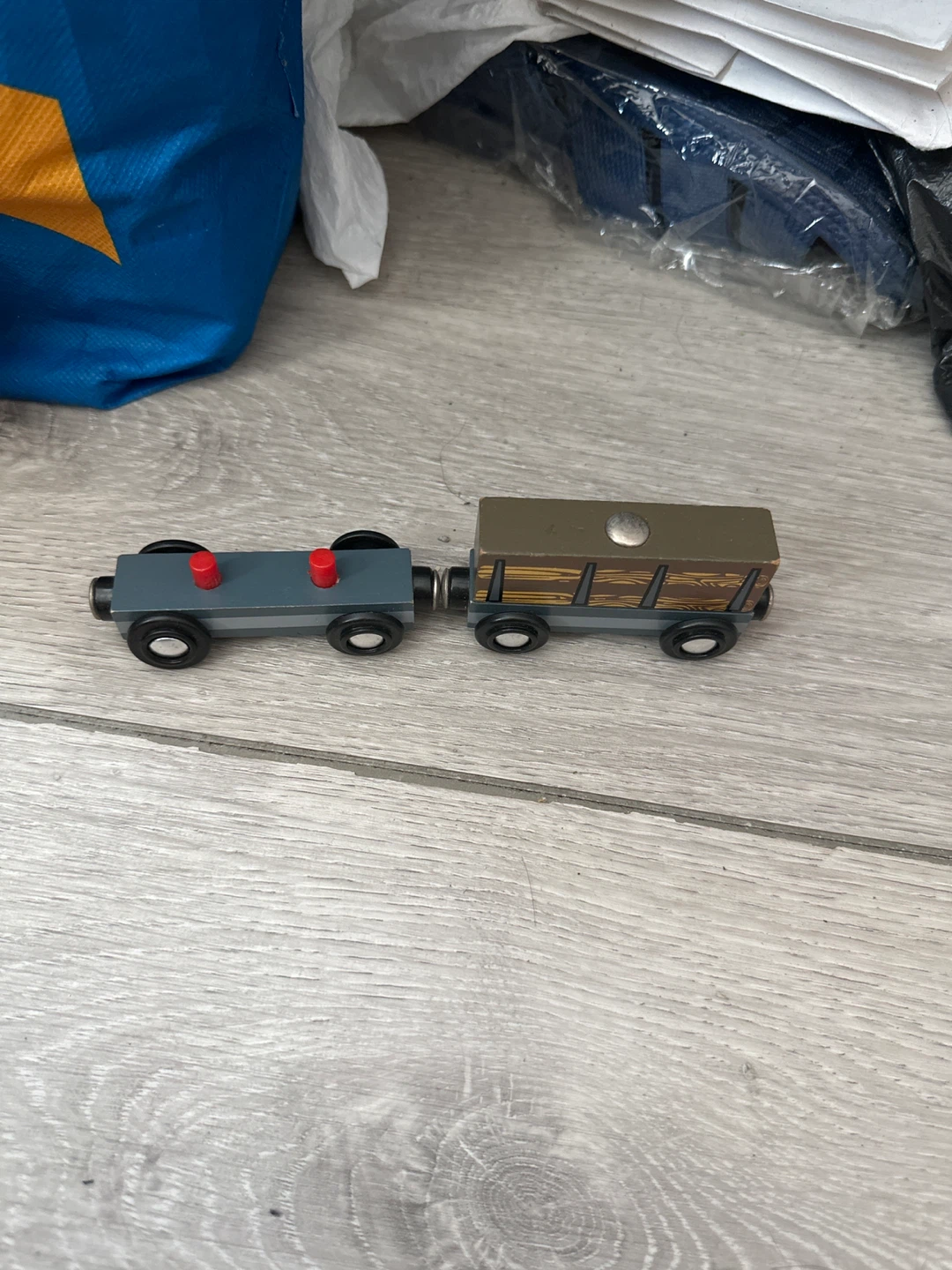 Melissa & Doug Wooden Train Cars