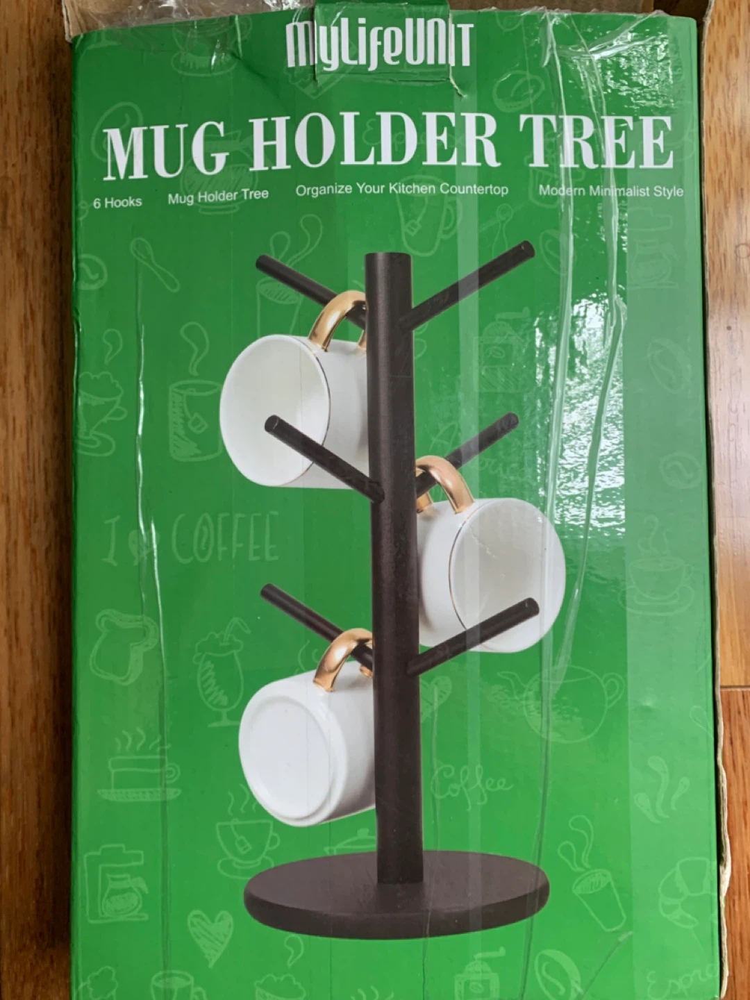 MyLifeUNIT Mug Holder Tree - 6 Hooks
