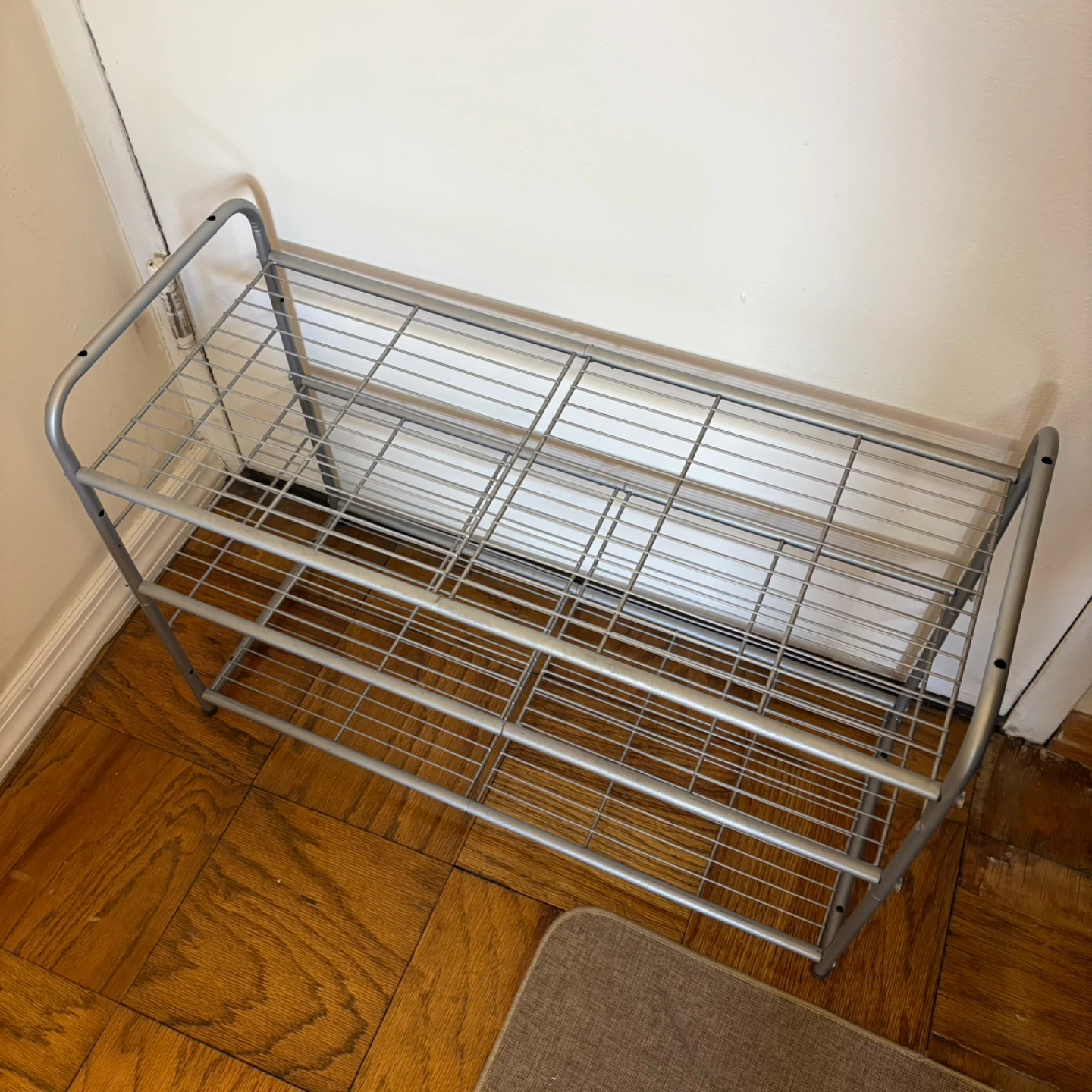 Simple Trending 3-Tier Shoe Rack - Silver
