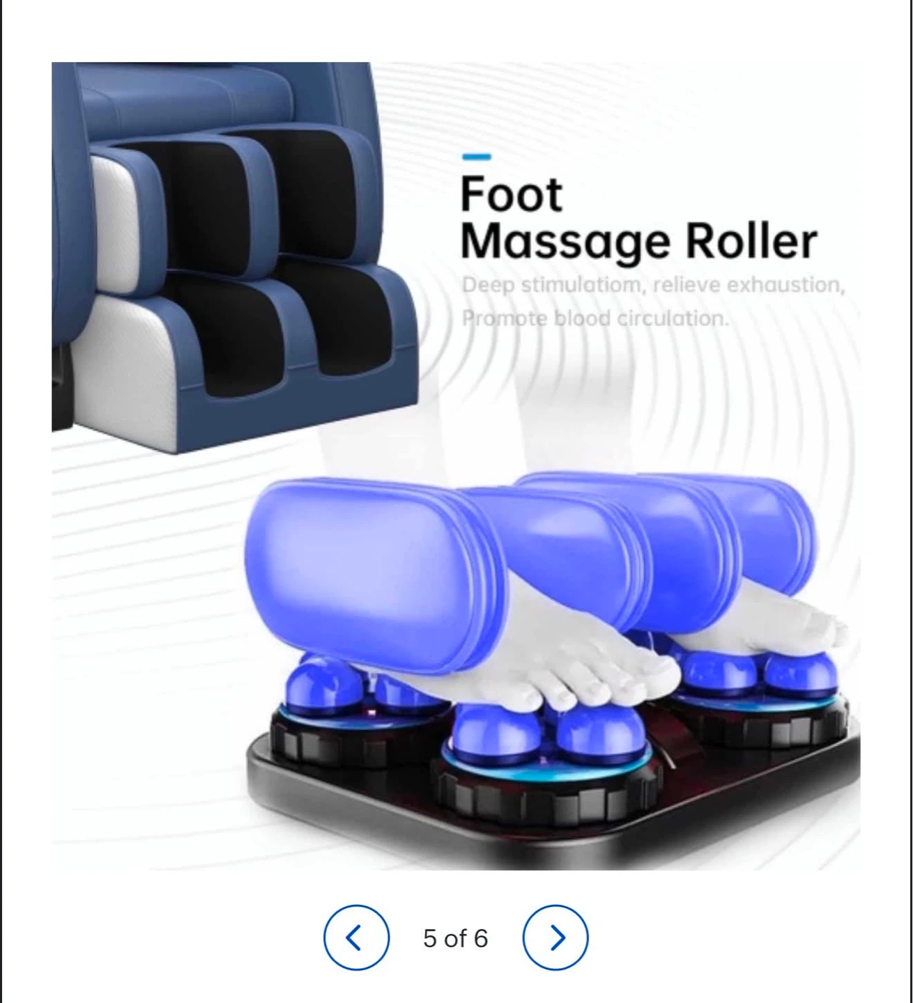 RealRelax MM350 Massage Chair - Blue - photo 4