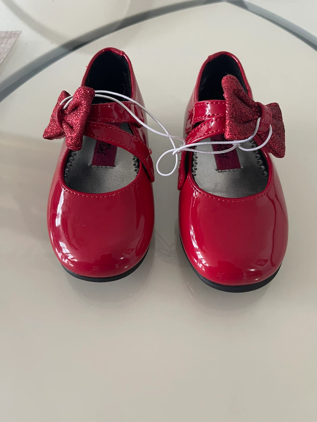 Rachel Shoes Red Patent Bow Mary Janes Toddler Size 6M
