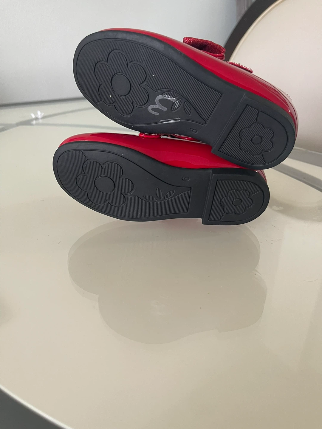 Rachel Shoes Red Patent Bow Mary Janes Toddler Size 6M - photo 5