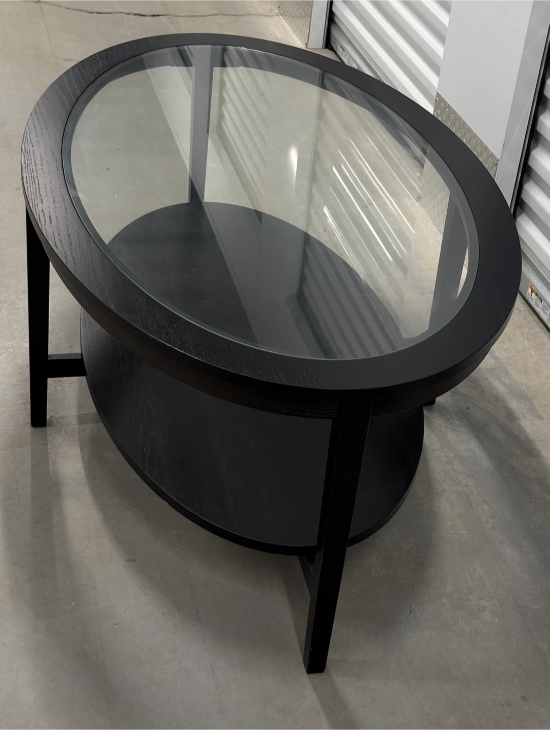 Modern Oval Glass Coffee Table - photo 2