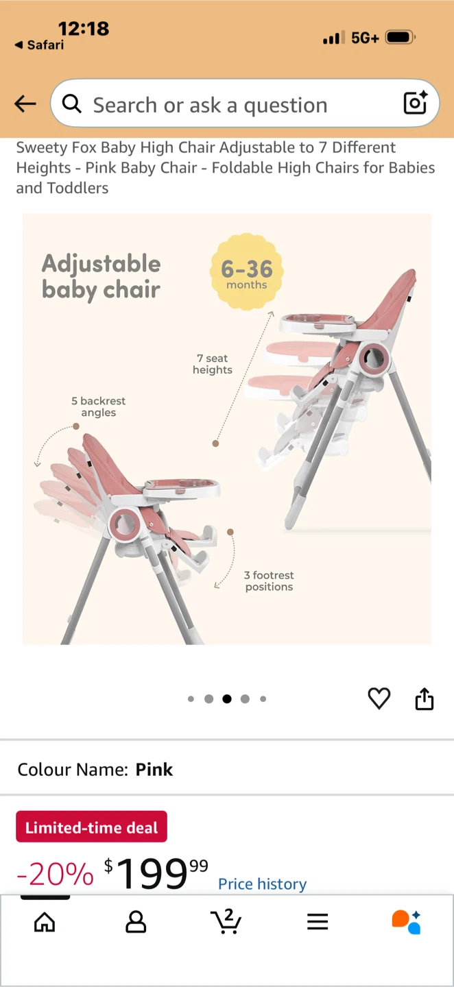 Sweety Fox Baby High Chair