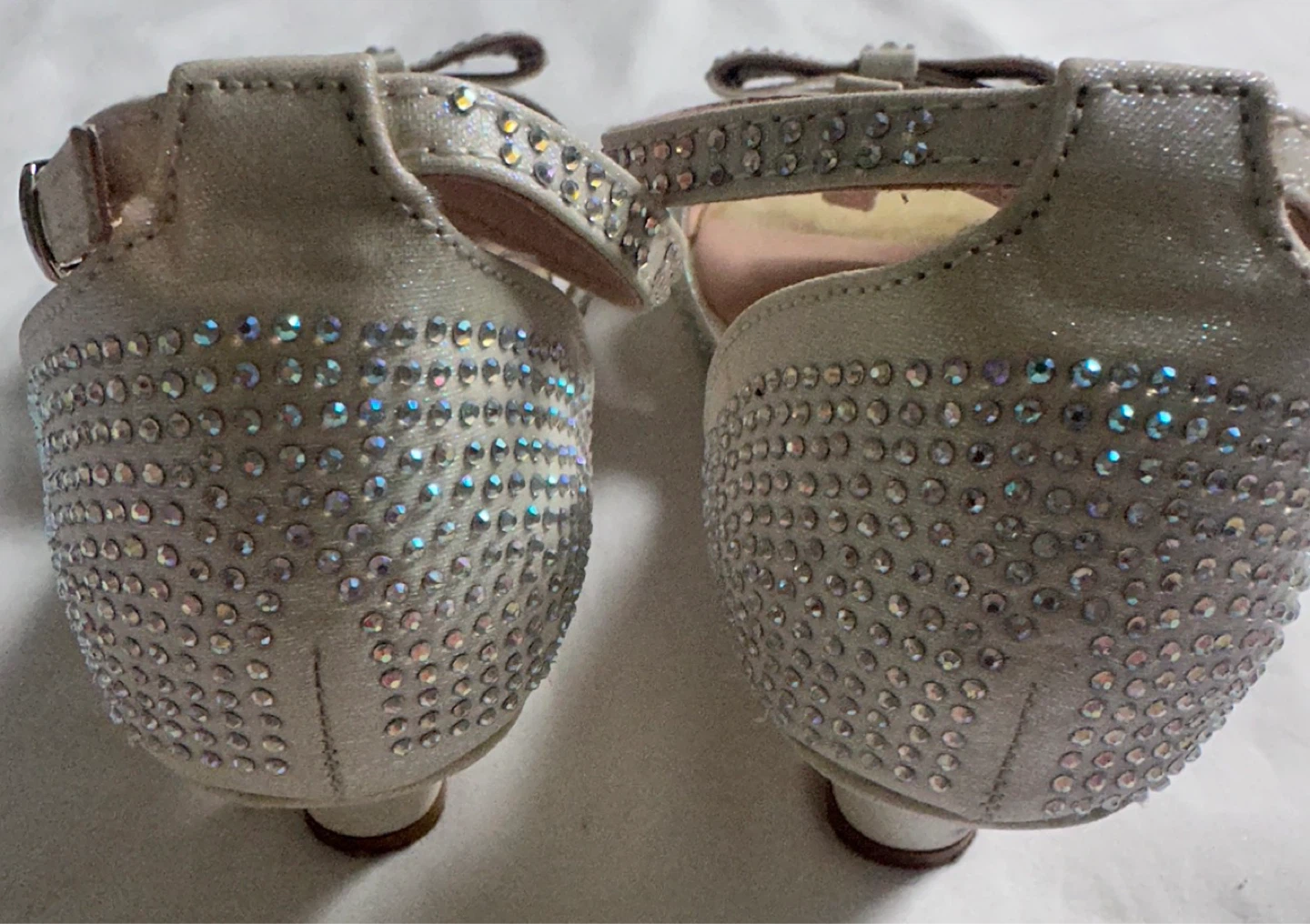 Link Children's Sparkly Bow Heeled Sandals Size 1 - photo 4