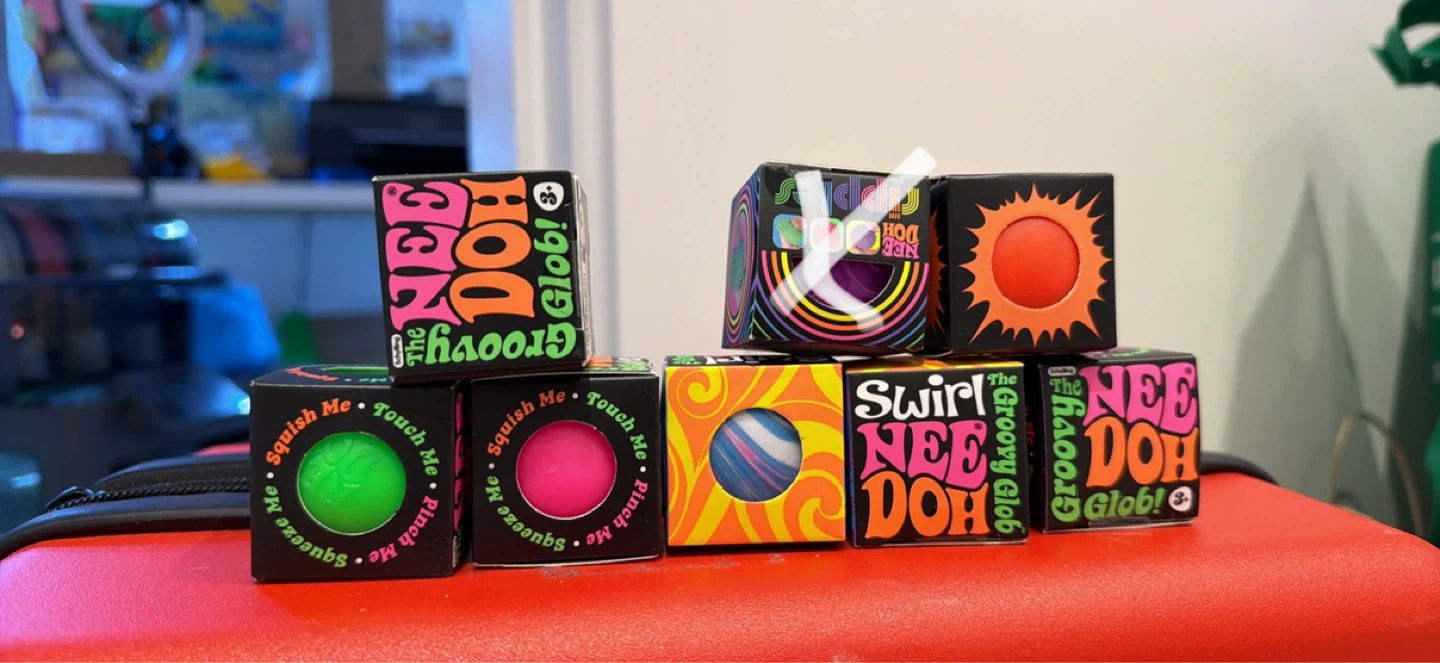 [Teenie ]Groovy Glob Nee Doh Squishy Balls (Set of 7)