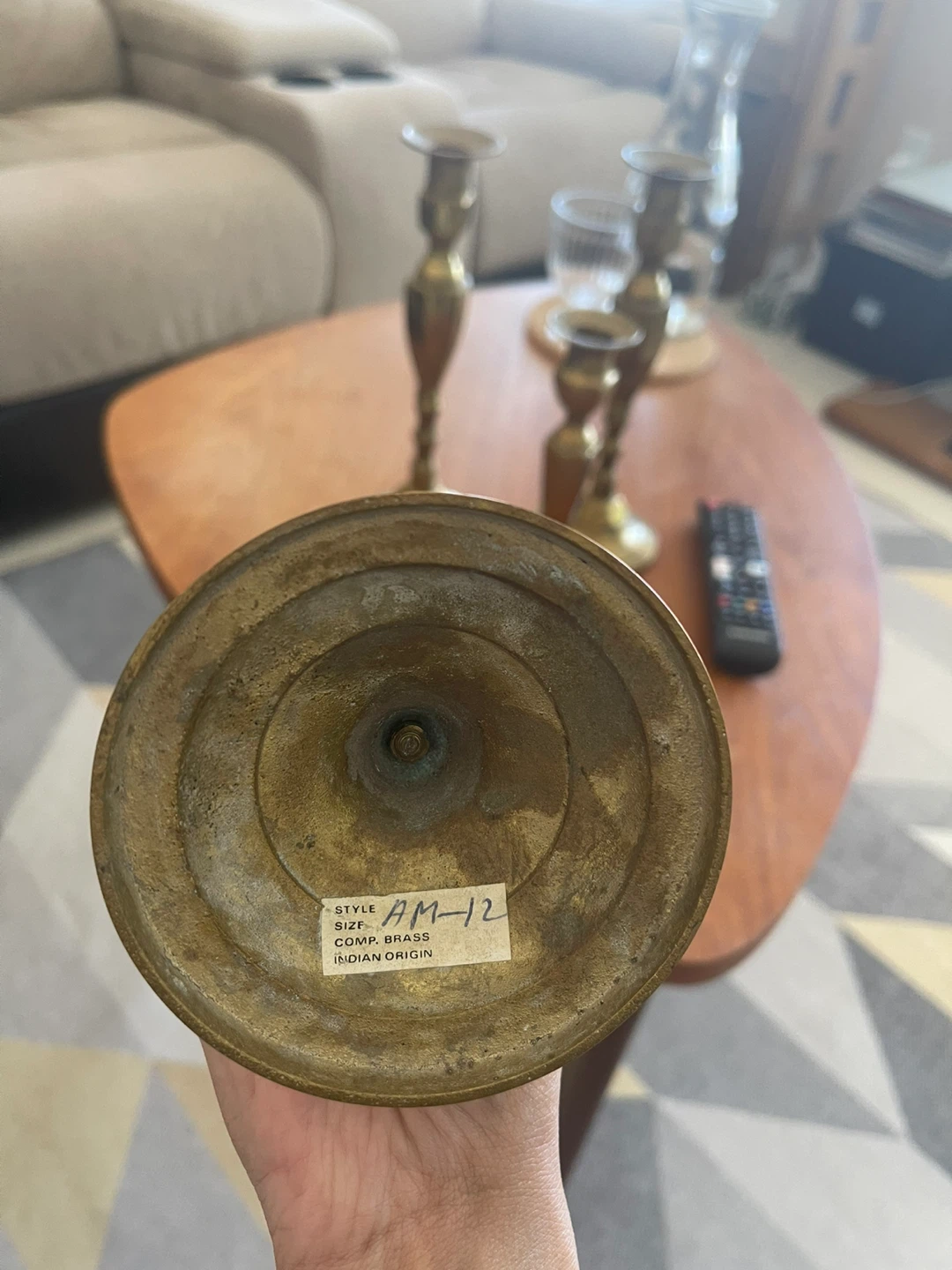 Set of 4 Vintage Brass Candle holders - photo 3