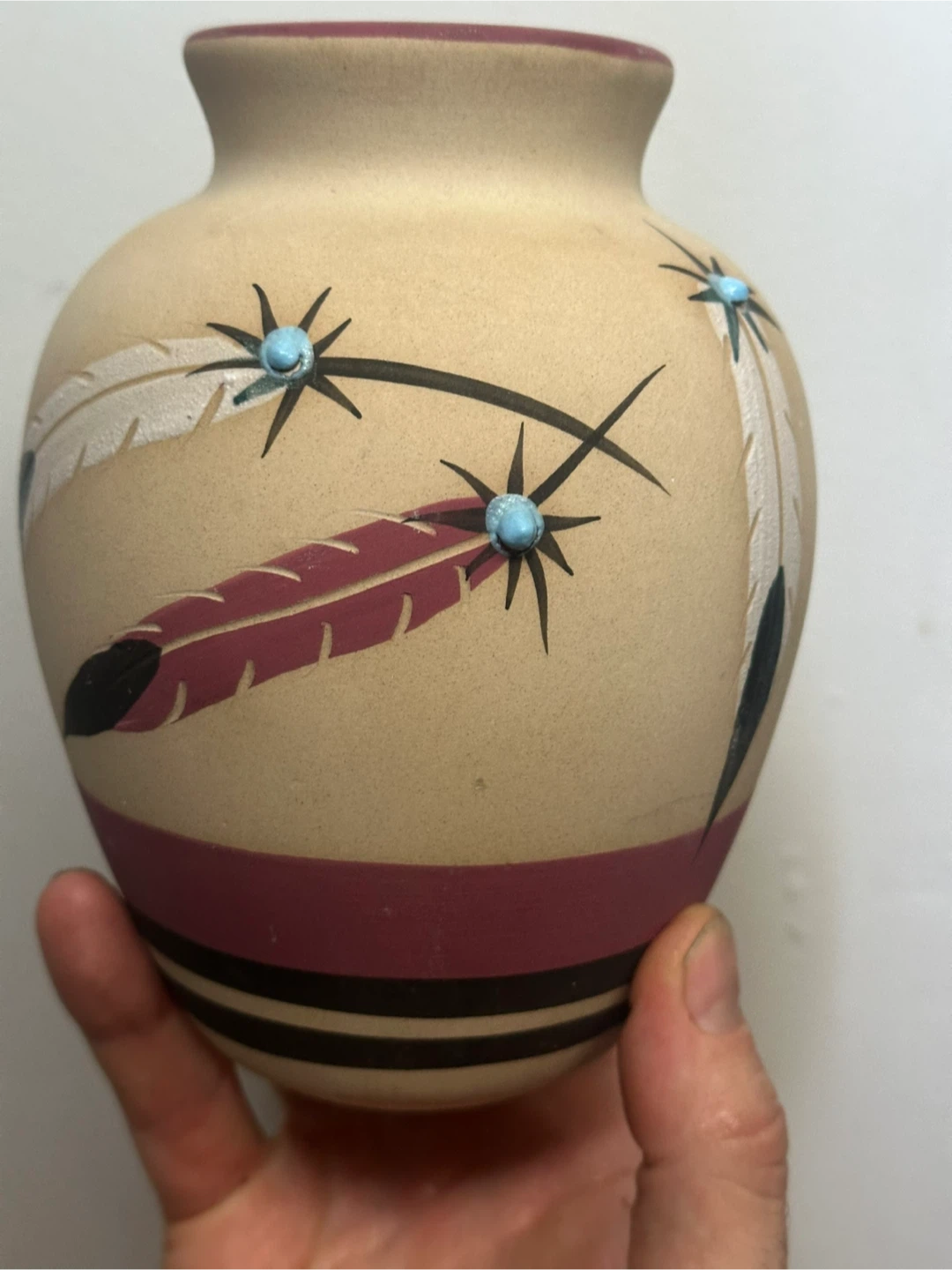 Betty Selby Native American Hand Painted Pottery Vase #354