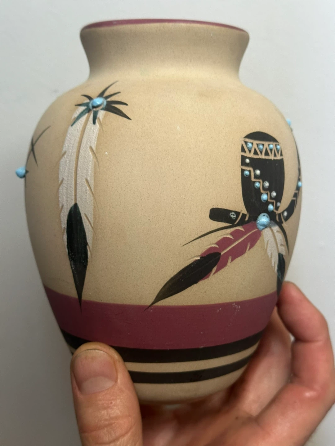 Betty Selby Native American Hand Painted Pottery Vase #354 - photo 2
