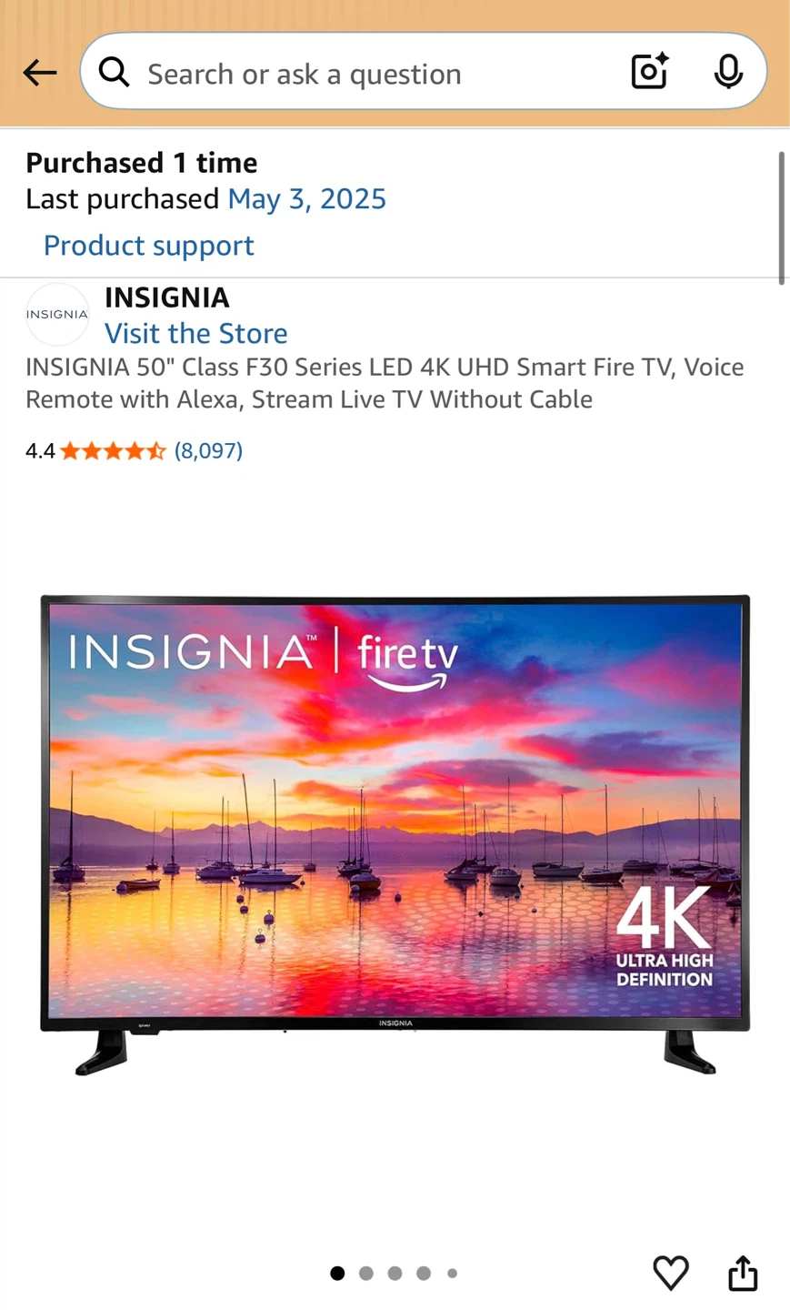 Insignia TV 50” 4K ultra HD - photo 2