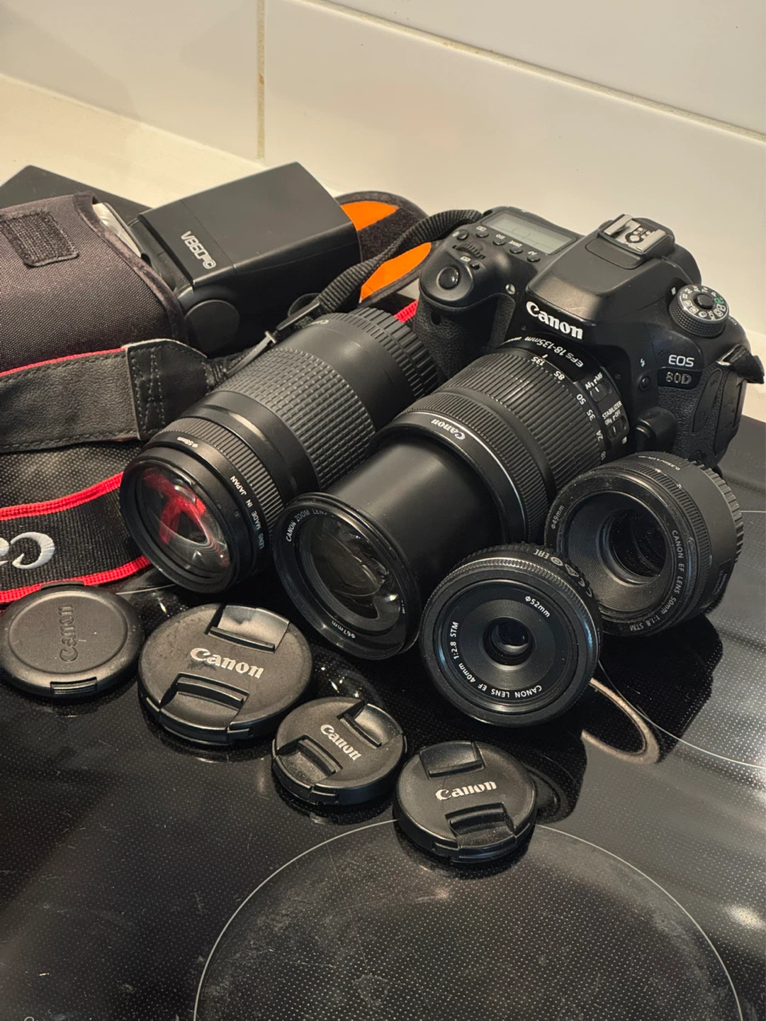 Canon EOS 80D DSLR Camera with Lenses and Flash - photo 2