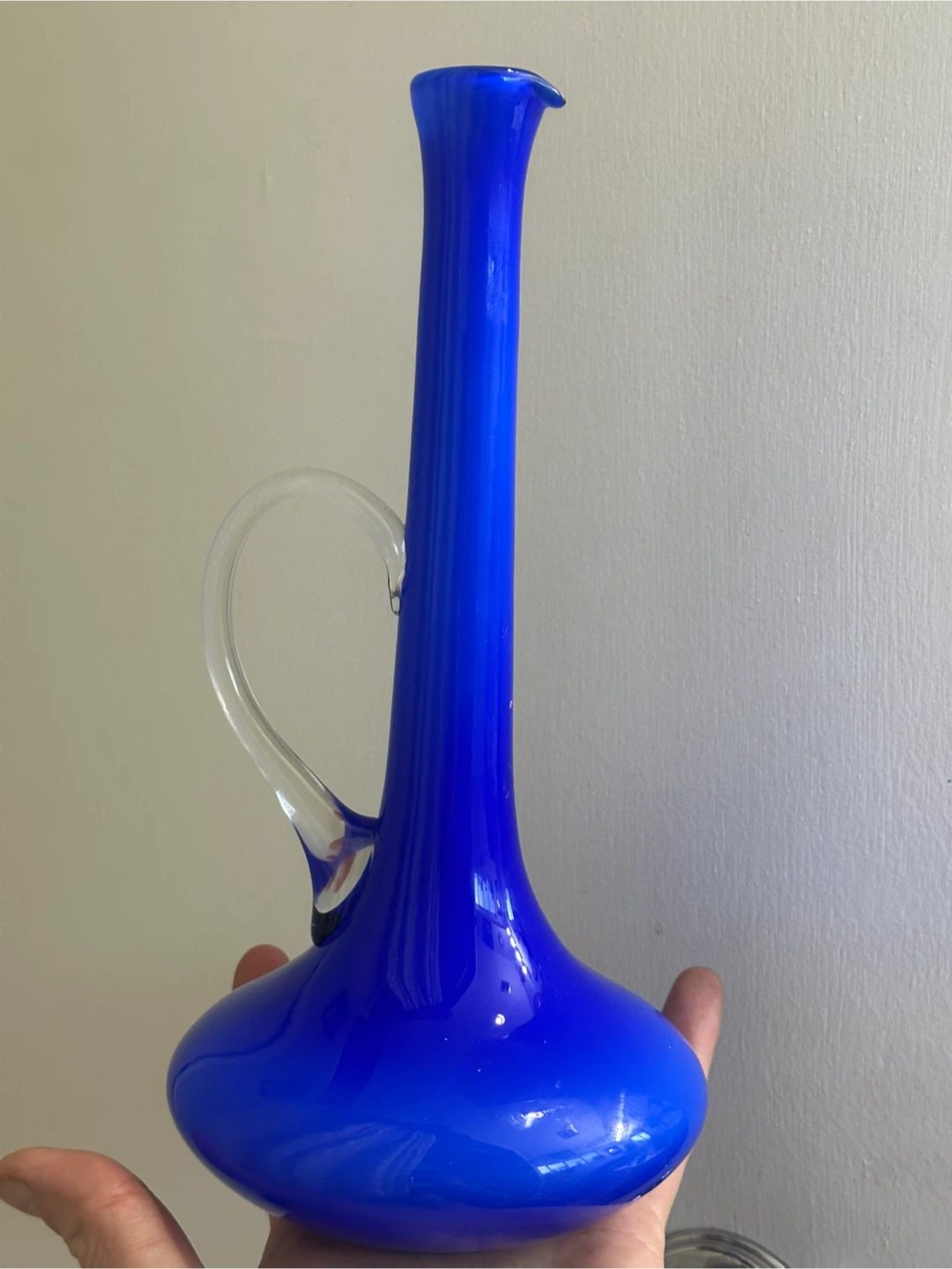 Mid Century Empoli Glass Jug
