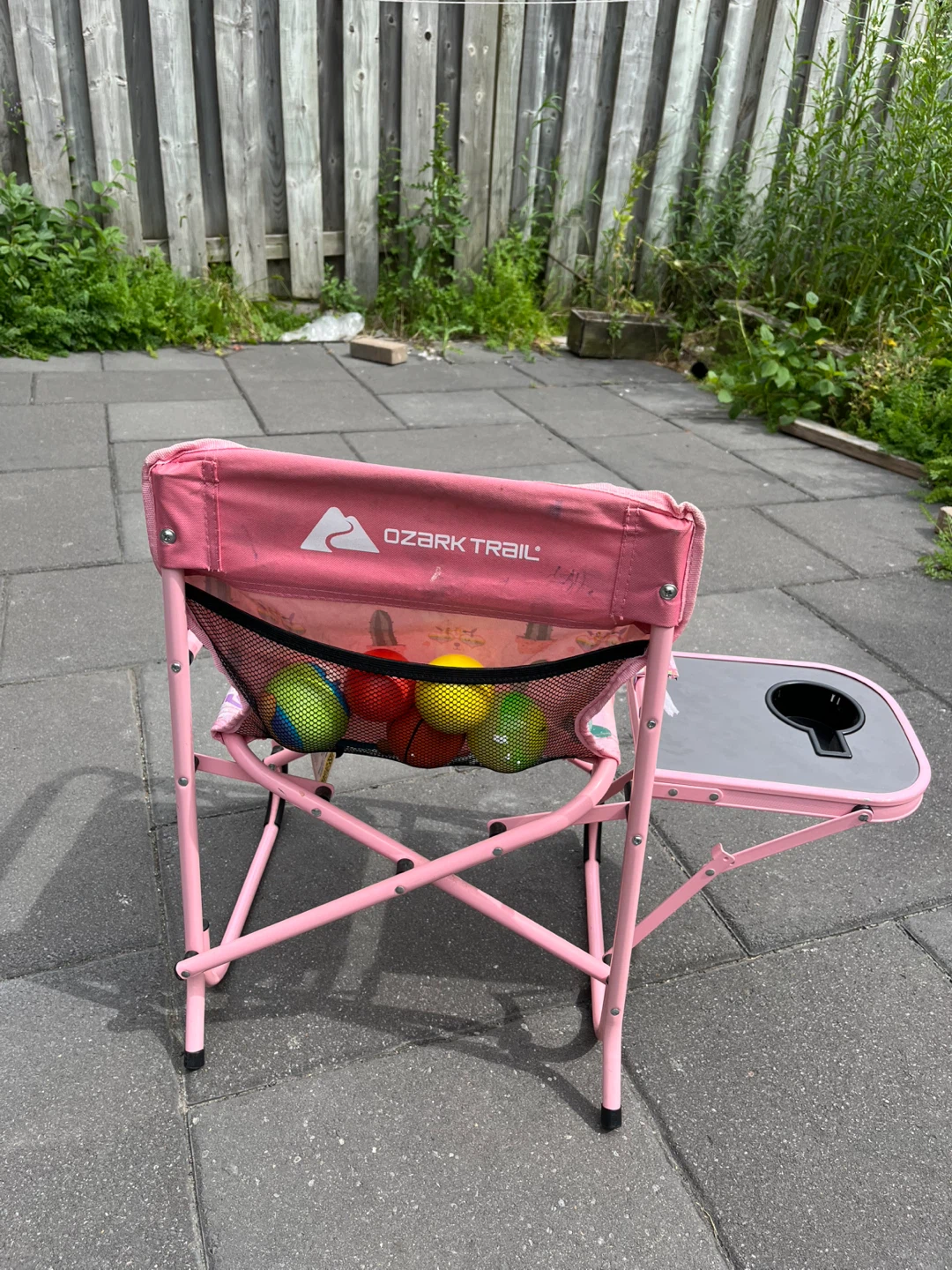 Ozark Trail Pink Kids Camping Chair with Side Table - photo 3