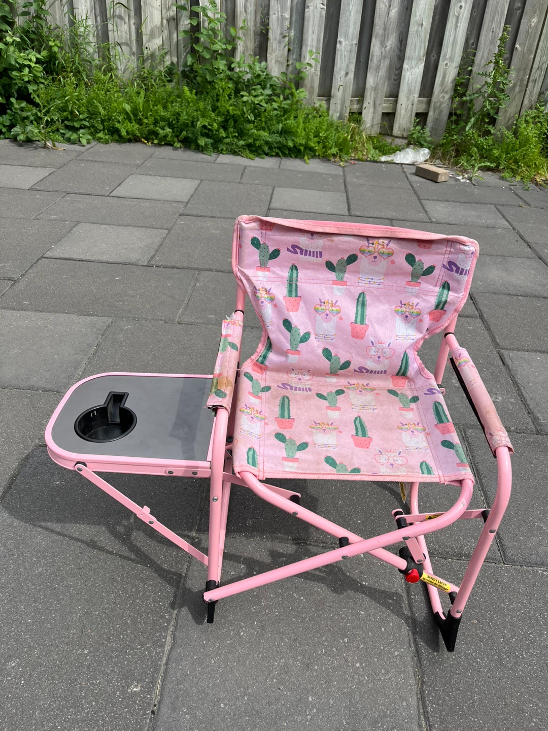 Ozark Trail Pink Kids Camping Chair with Side Table - photo 2