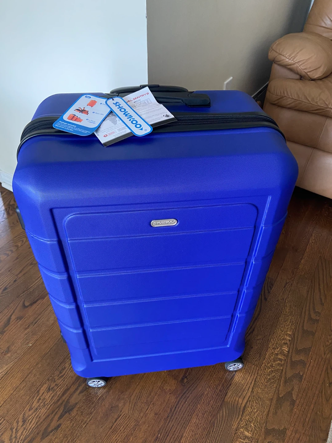 Showkoo Blue Hardshell Luggage 28 inch Full