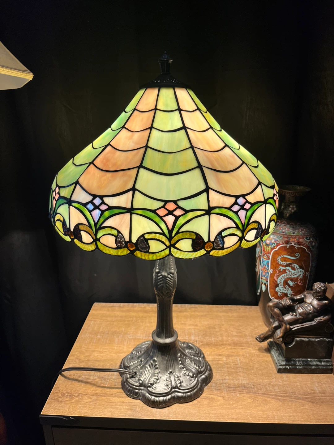 Stained Glass Table Lamp duel light