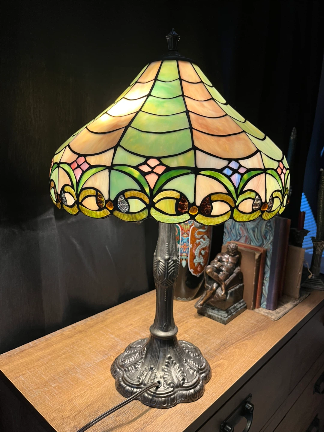Stained Glass Table Lamp duel light - photo 2