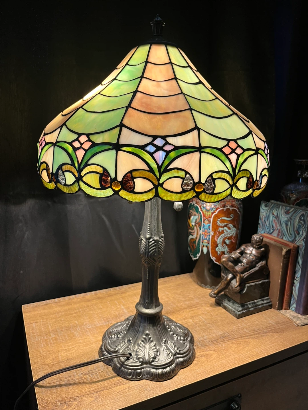 Stained Glass Table Lamp duel light - photo 4