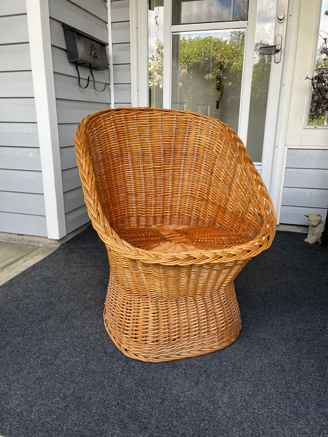 Vintage boho scoop chair with cushions - photo 4