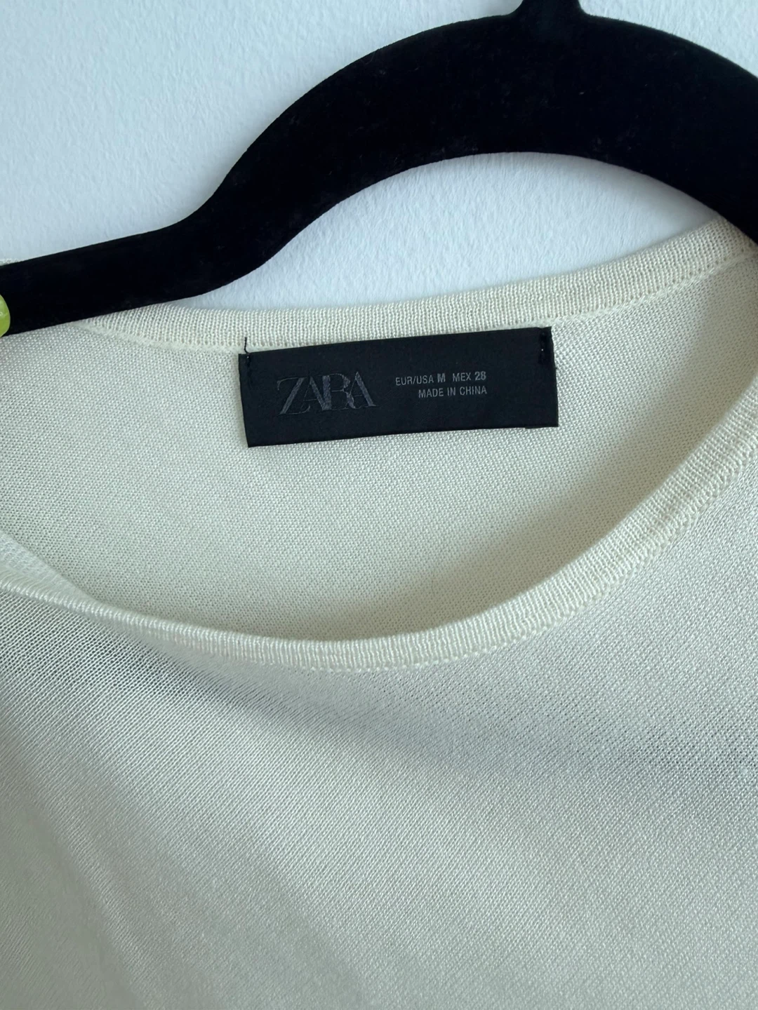 ZARA Off-White Asymmetrical Knit Top - photo 3