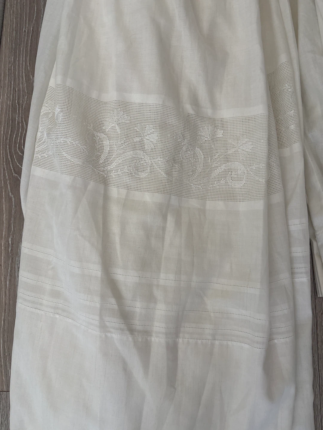 White Embroidered Curtains (2 Panels) - photo 5