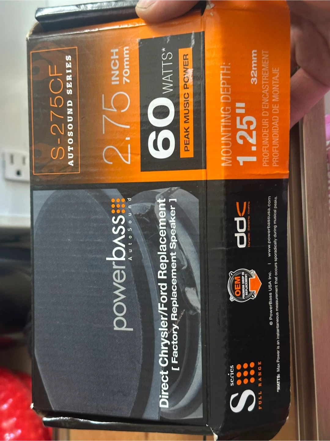 PowerBass S-275CF 2.75" Car Speakers 60W Chrysler Ford