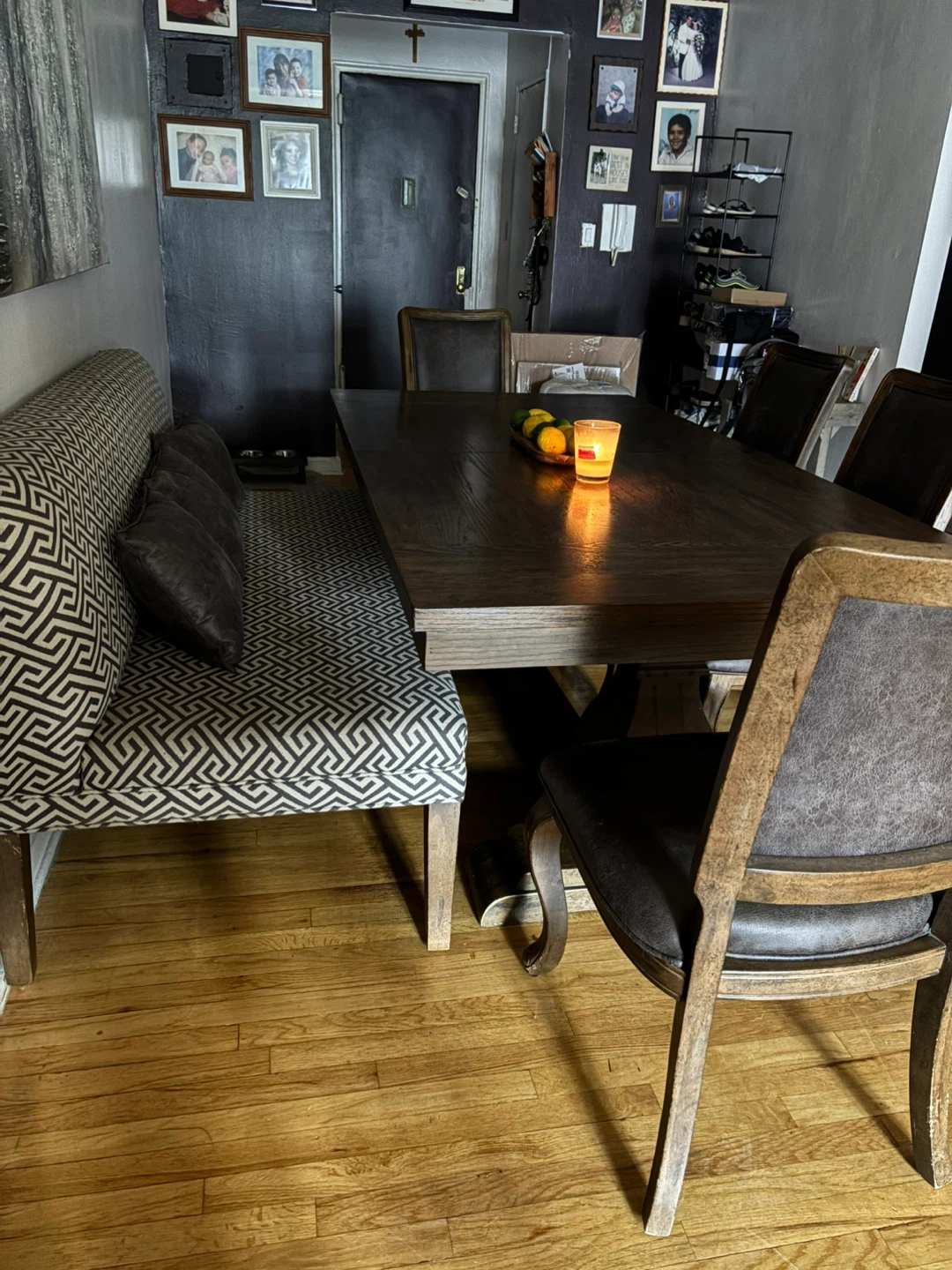 Expandable Dining Table with Chairs and Bench - photo 2