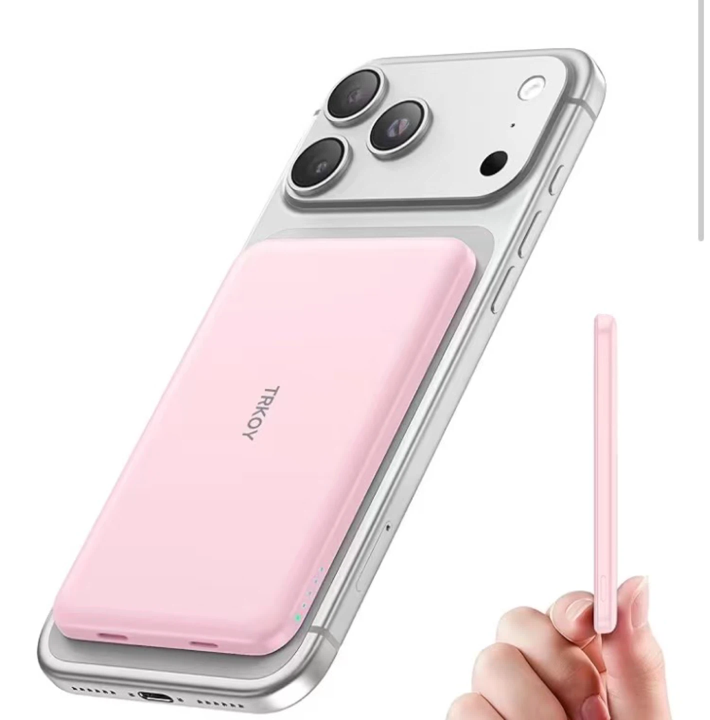 Magnetic Power Bank - Pink，blue or orange - photo 3