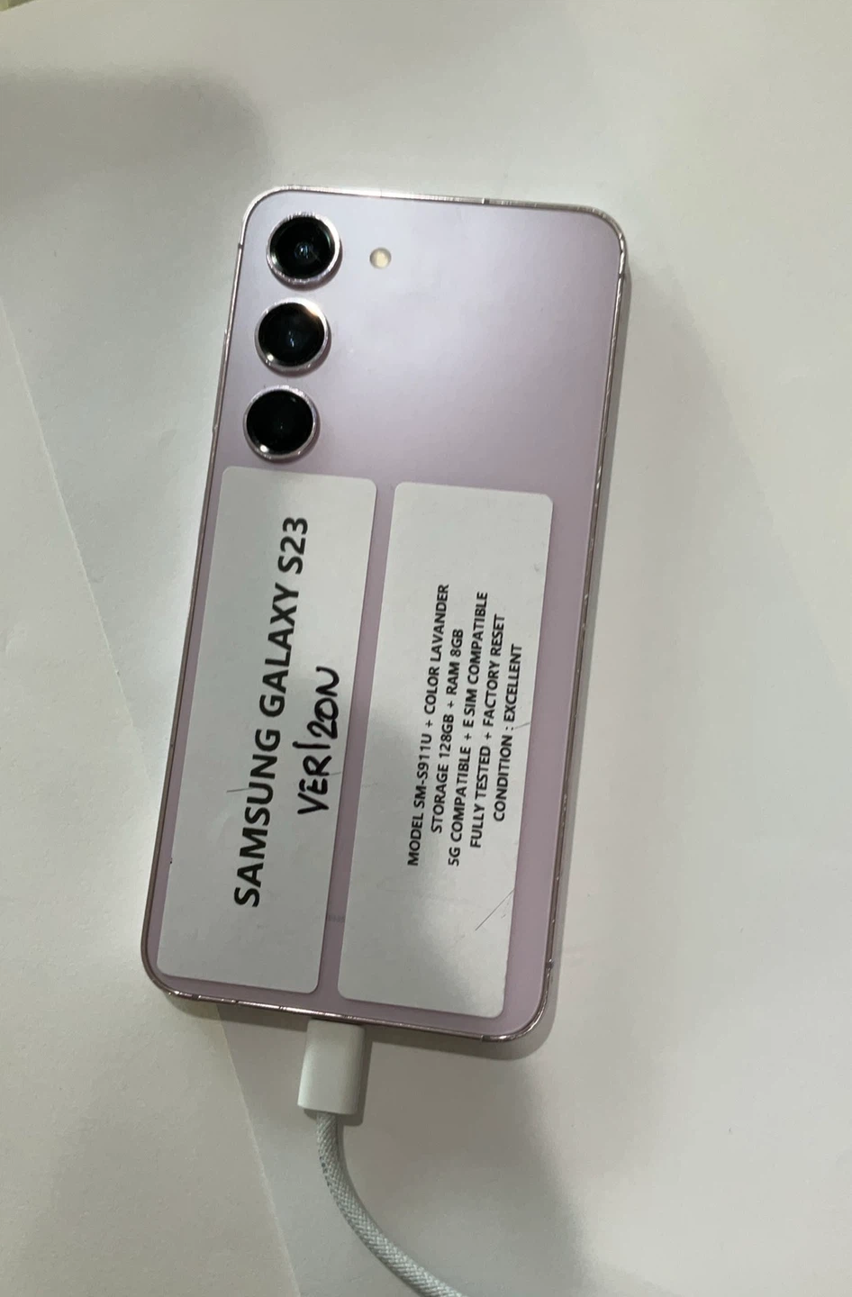 Samsung Galaxy S23 Lavender 128GB ( Verizon - photo 2