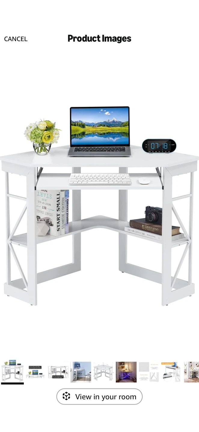 Corner desk and IKEA BLECKBERGET Office Chair