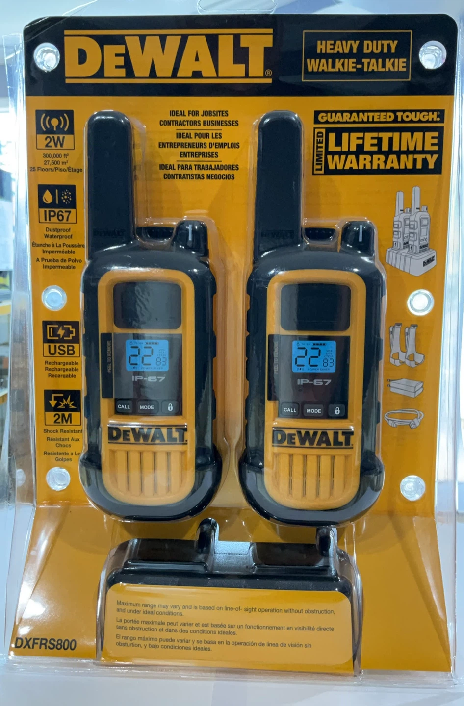 DEWALT Heavy Duty Walkie-Talkies DXFRS800
