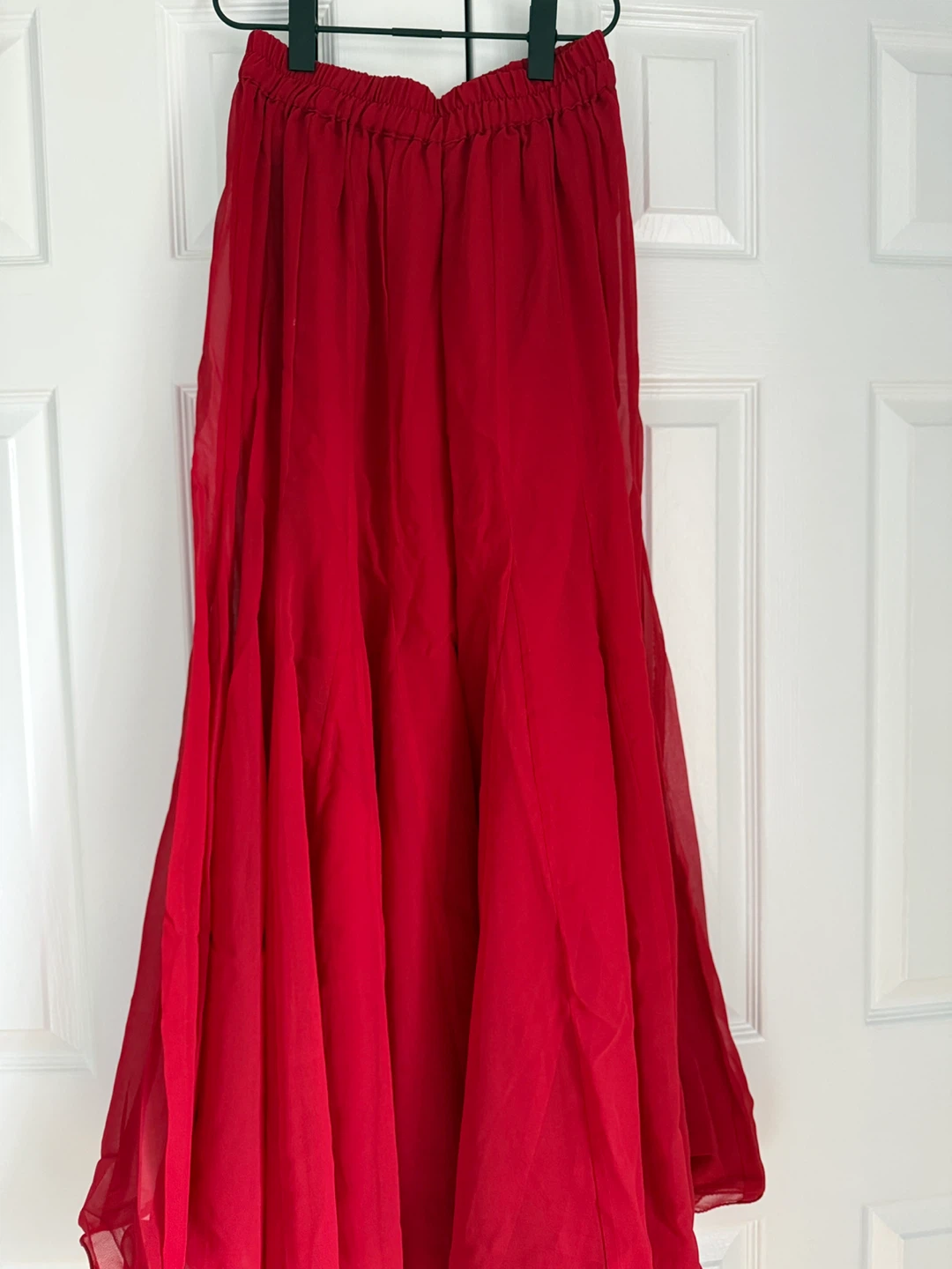 Red Flowy Maxi Skirt/pants NEW