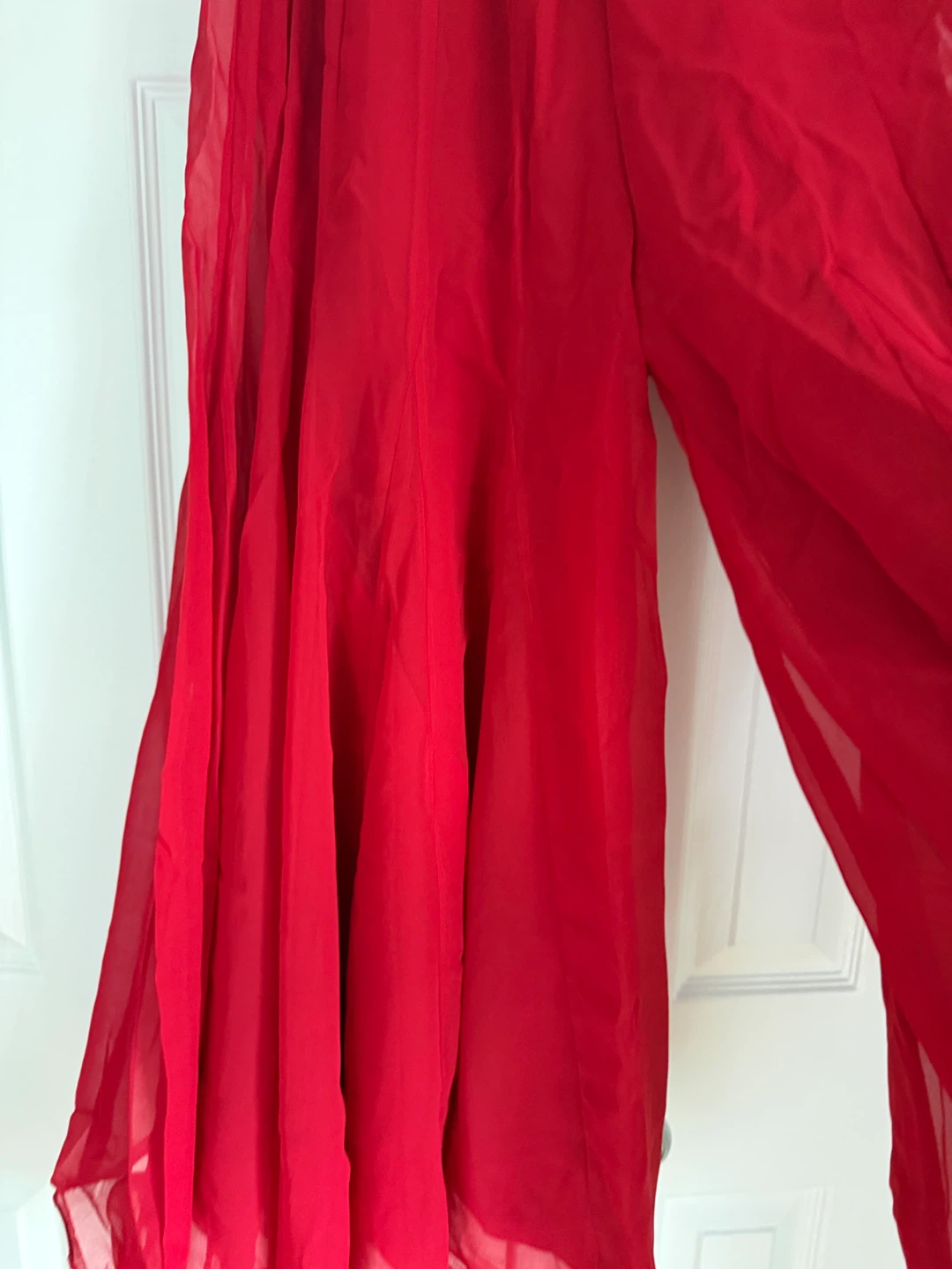 Red Flowy Maxi Skirt/pants NEW - photo 2