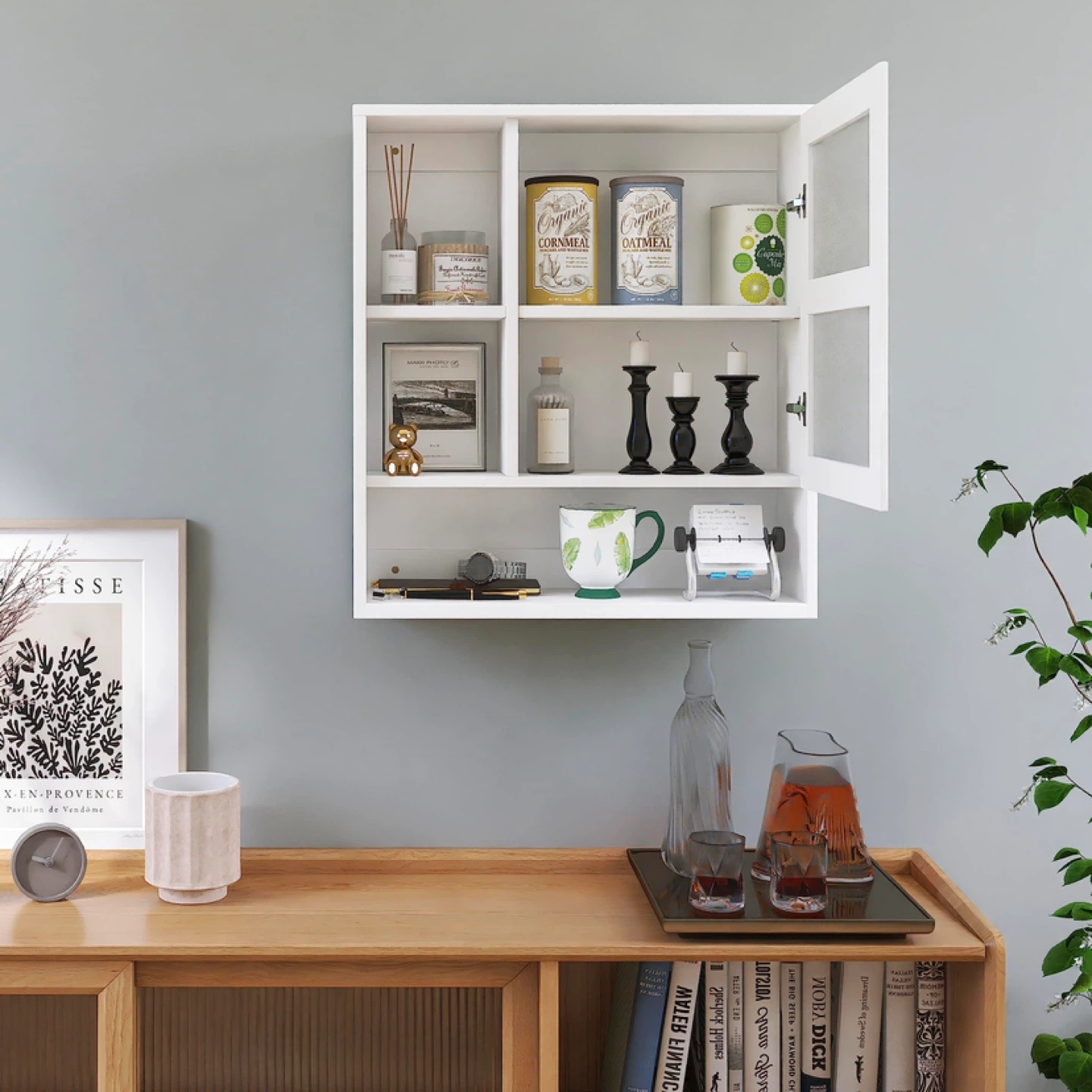 SMIBUY Bathroom Cabinet Wall Mounted with Mirror - photo 5