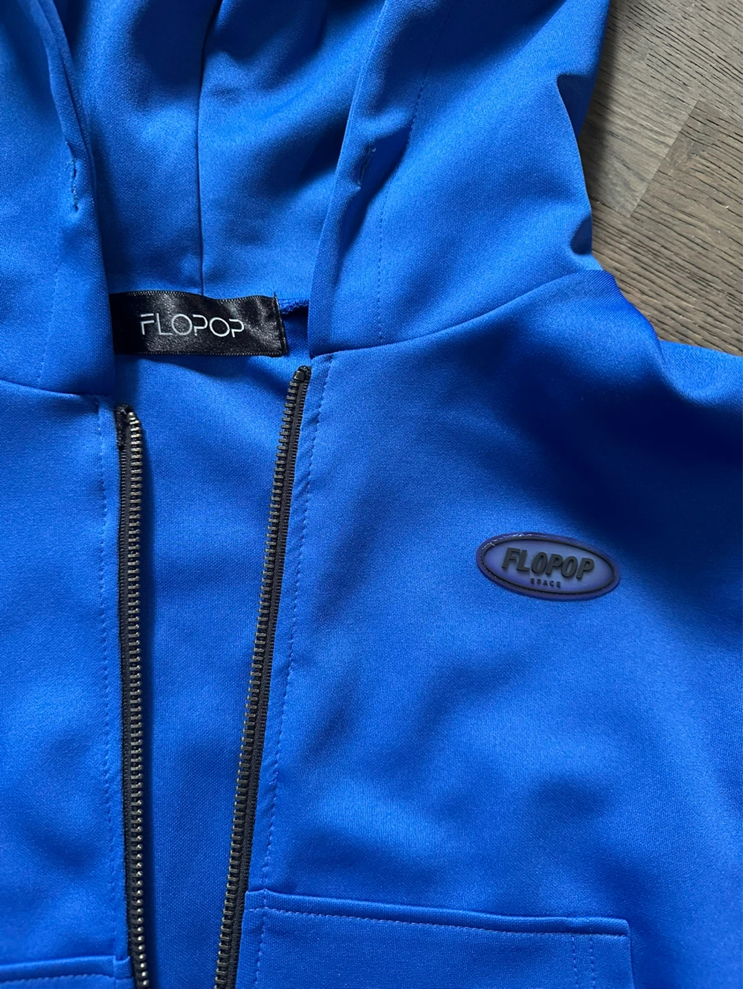 🇰🇷FLOPOP Blue Zip-Up Hoodie - photo 4