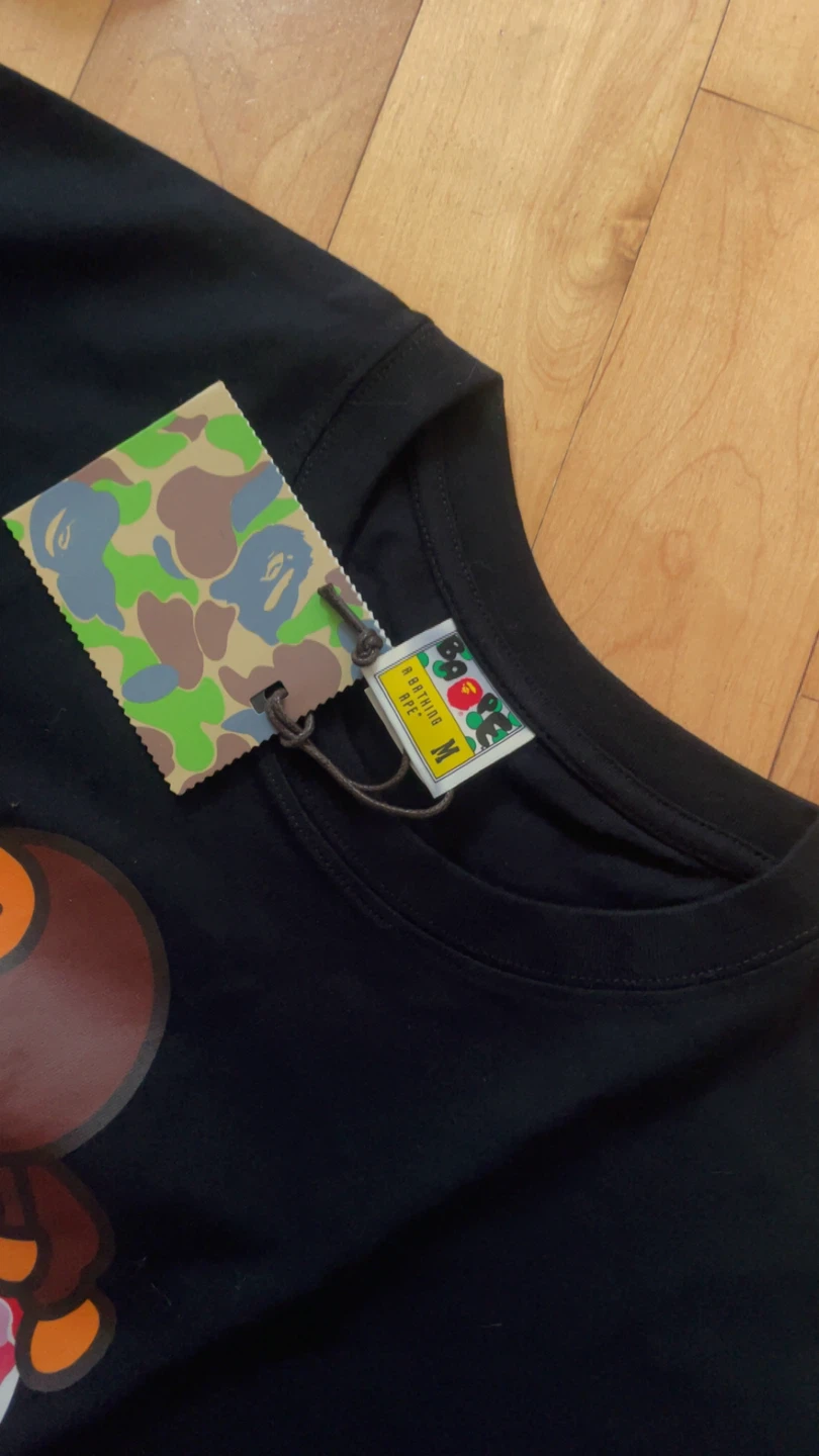 BAPE A Bathing Ape Black Graphic T-Shirt - photo 3