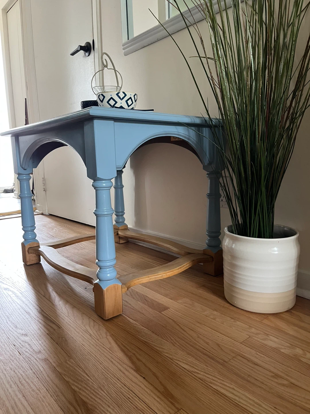Blue Wooden Accent Table / Coffee Table