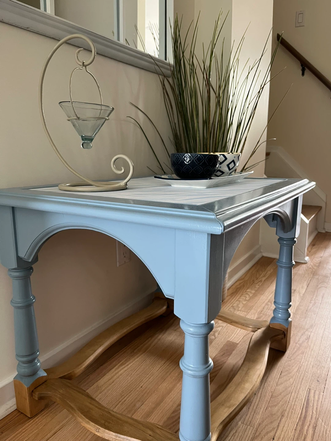 Blue Wooden Accent Table / Coffee Table - photo 5